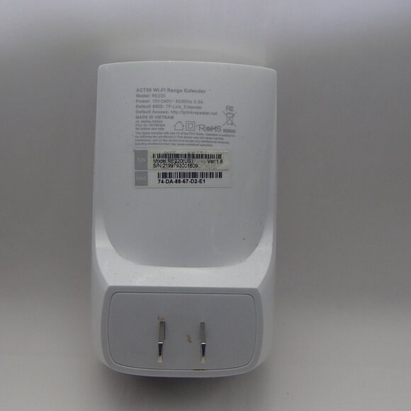 TP-Link WiFi Extender with Ethernet Port AC750 WiFi Range Extender(RE220) - Picture 3 of 5